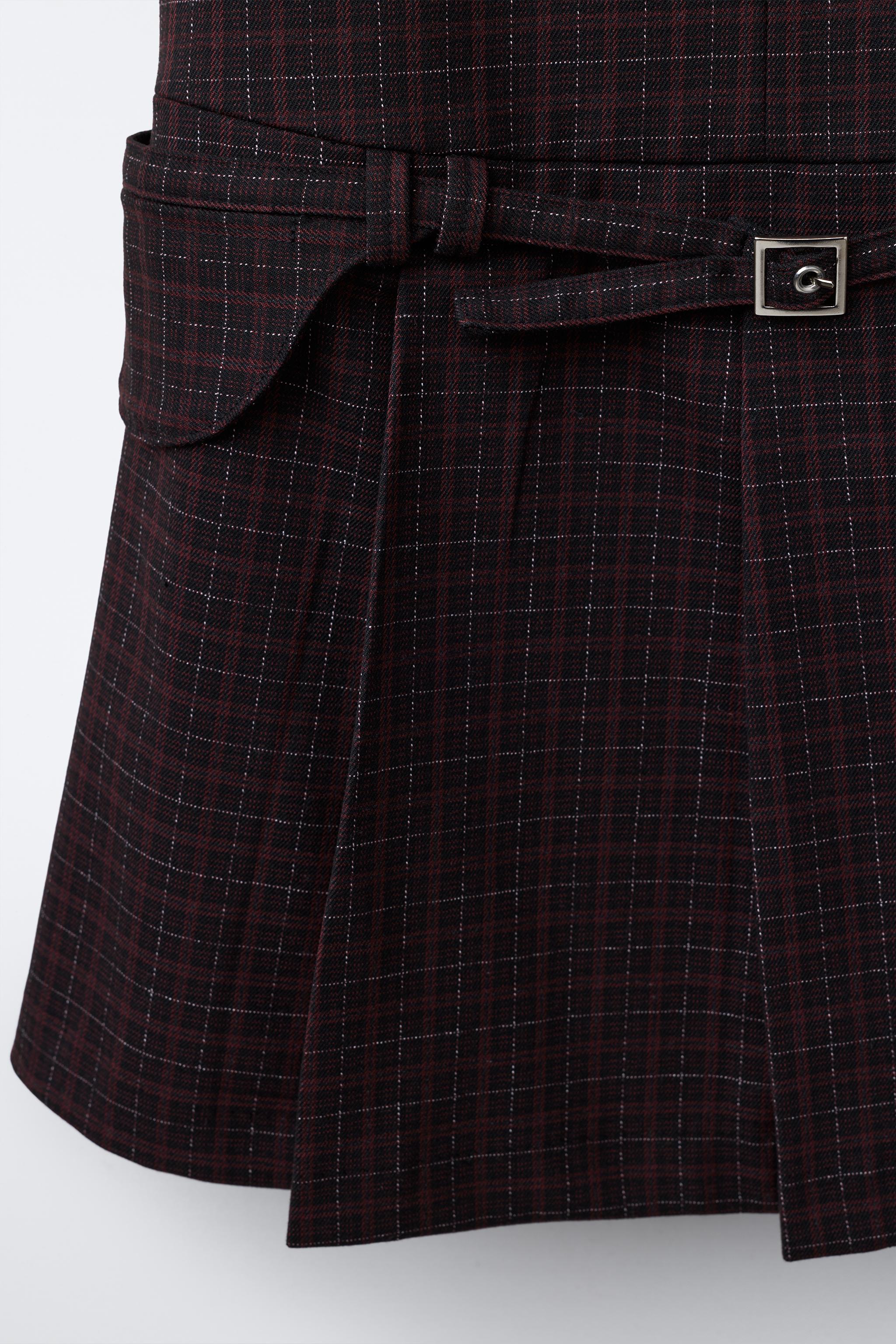 PLAID PINAFORE DRESS